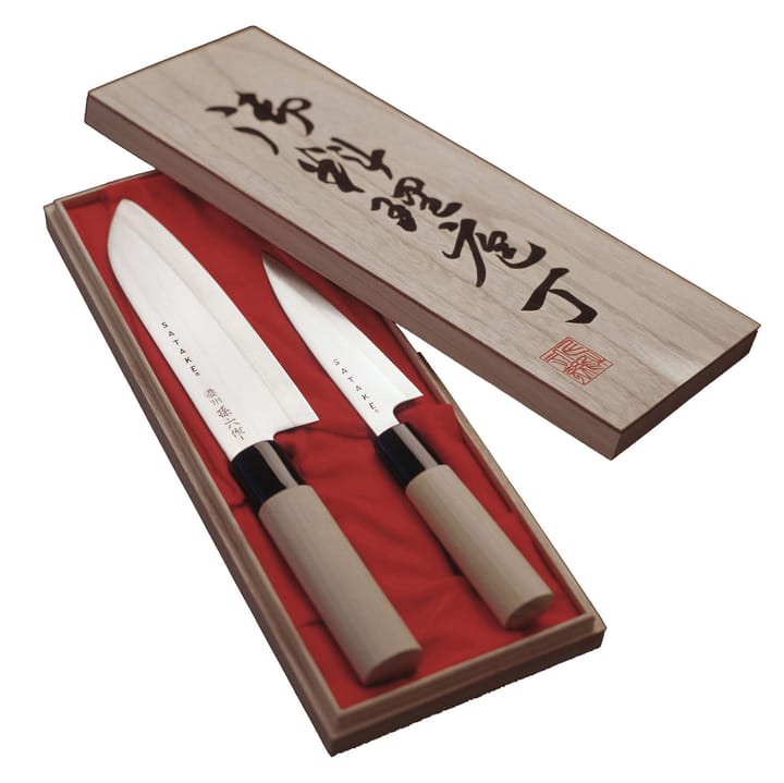 Satake Houcho knivsett petty & santoku, 2 deler Satake