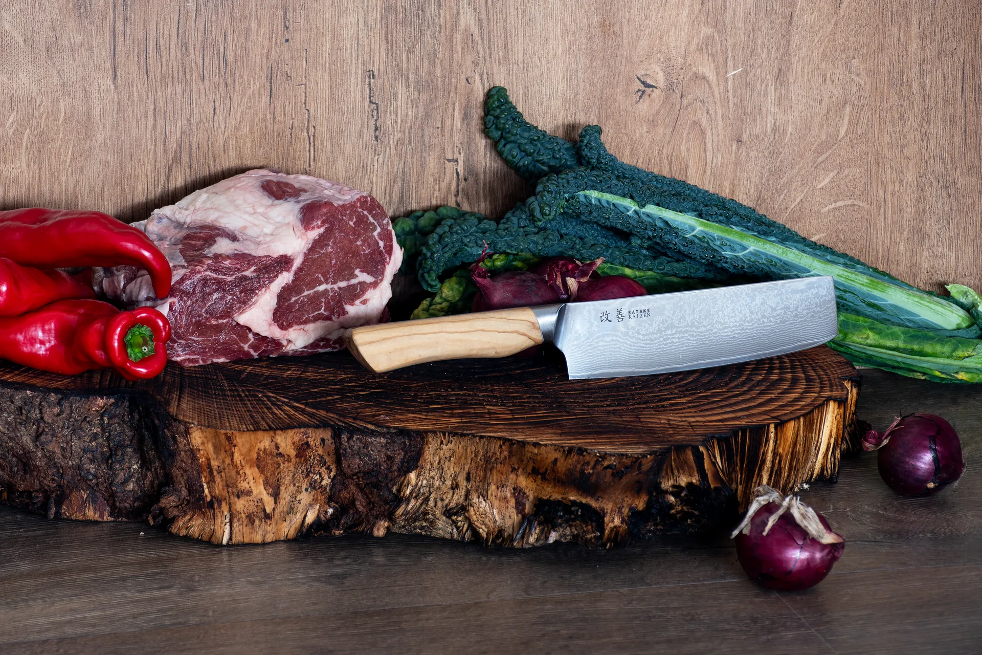 Satake Kaizen Nakiri grønnsakskniv, 16 cm Satake