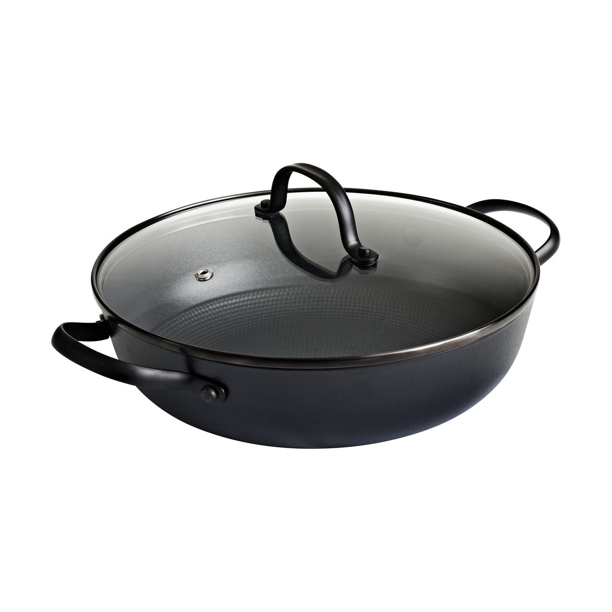 Satake kasserolle i lettvektsstøpejern m. glasslokk 26 cm