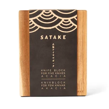 Satake knivstativ - Akasie, 5 kniver, 22,8x18x8 cm - Satake