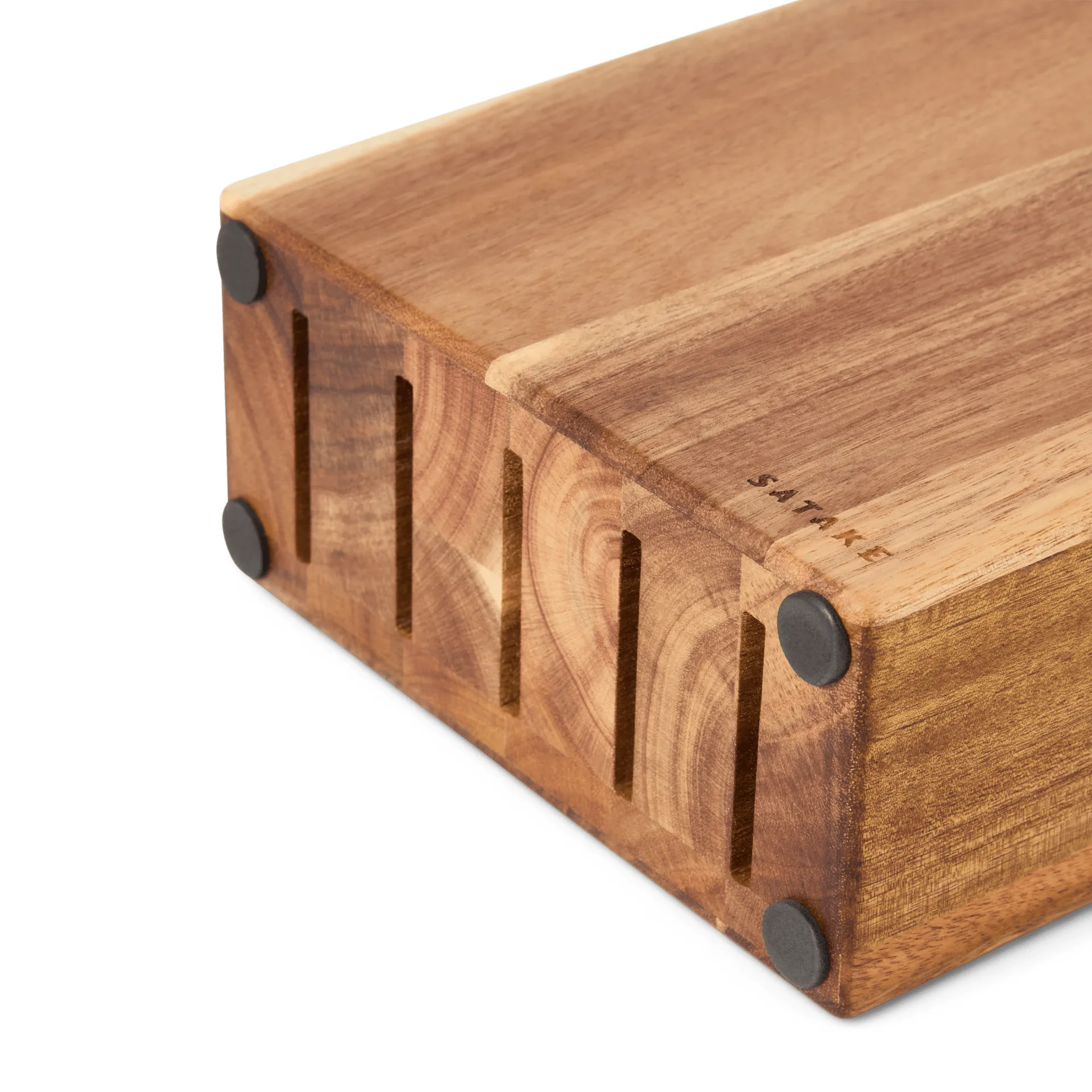 Satake knivstativ, Akasie, 5 kniver, 22,8x18x8 cm Satake