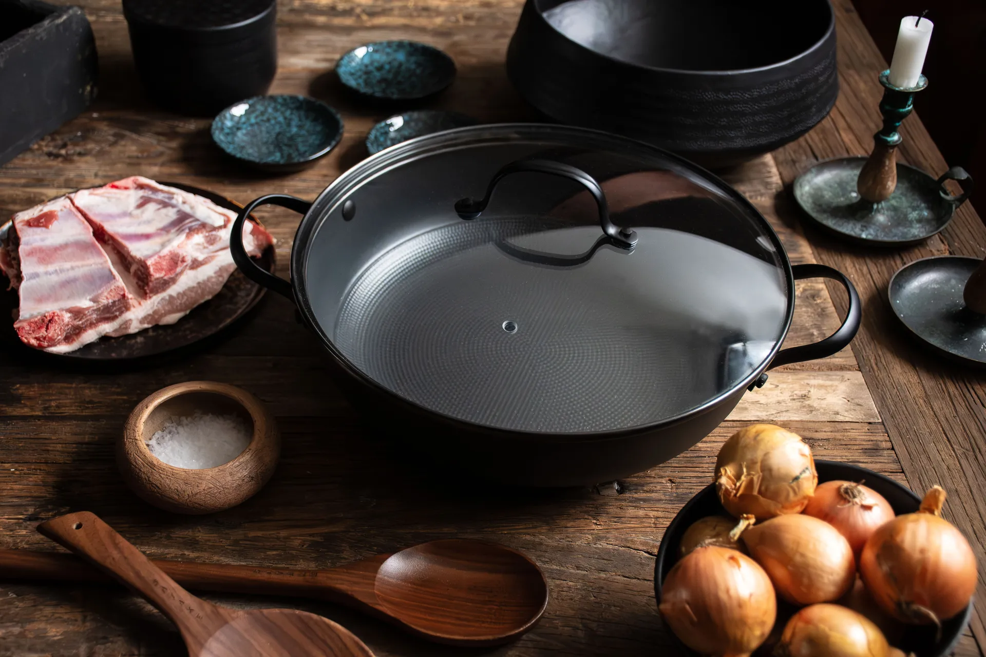 Satake traktørpanne lettvektsstøpejern keramisk, 30 cm Satake