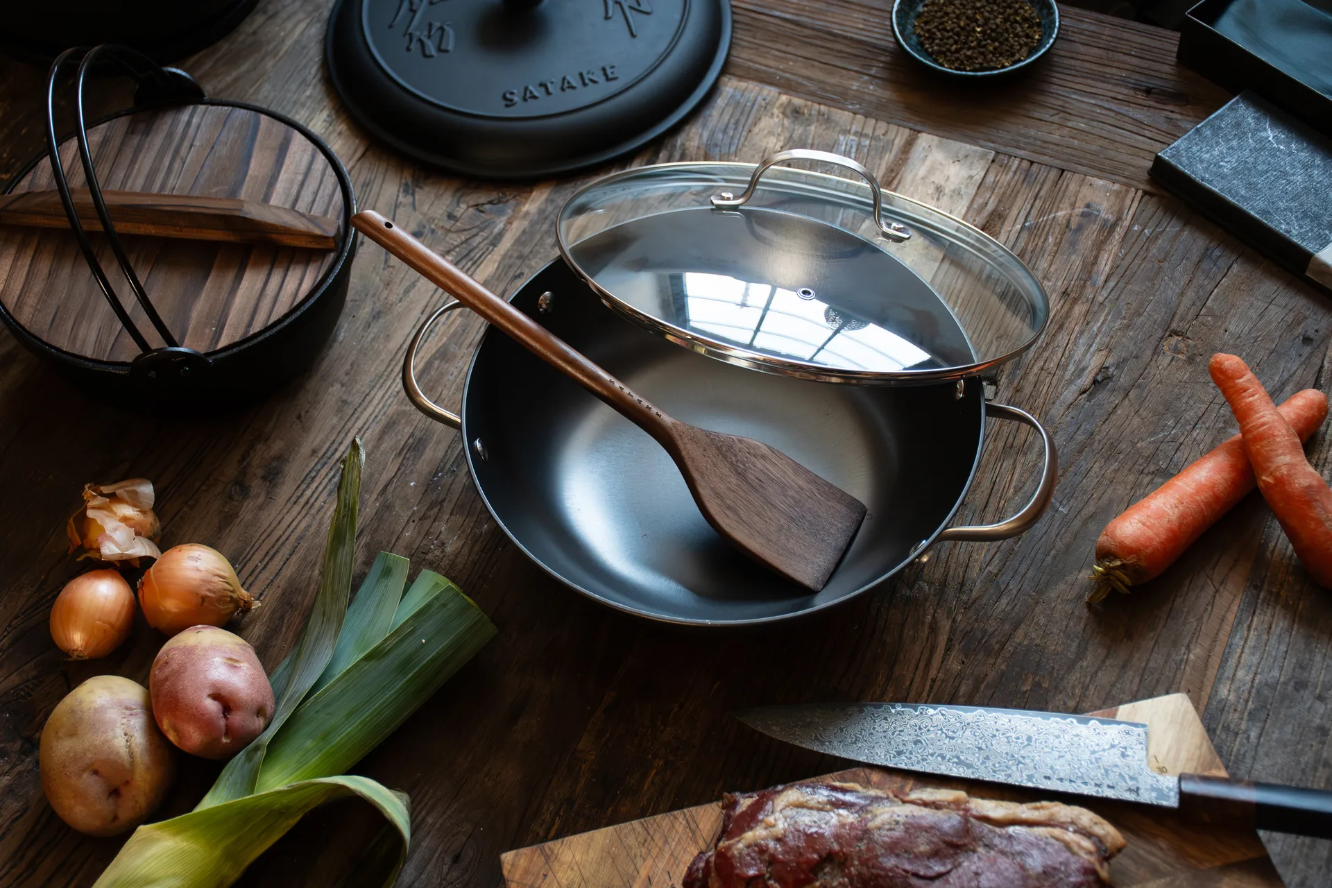 Satake traktørpanne nitriding, 28 cm Satake