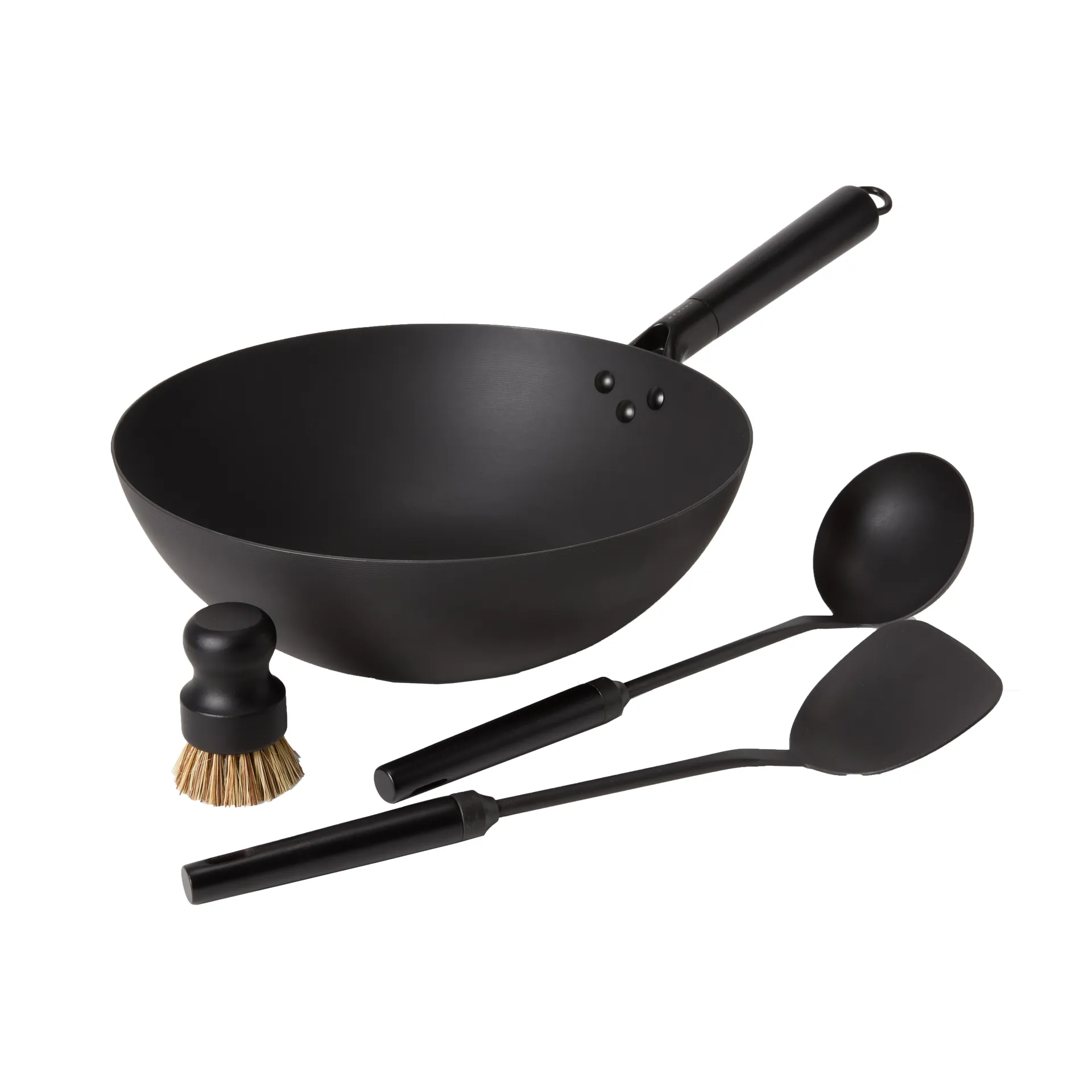 Satake wok sett karbonstål, 57 cm Satake