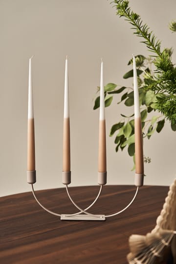 Affinity antikklys tofargede 4-pakning 32cm - White-sand - Scandi Essentials