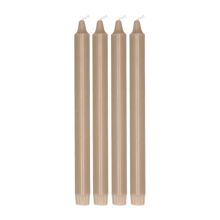 Ambiance kronelys 4-pakning 27 cm - Sand - Scandi Essentials