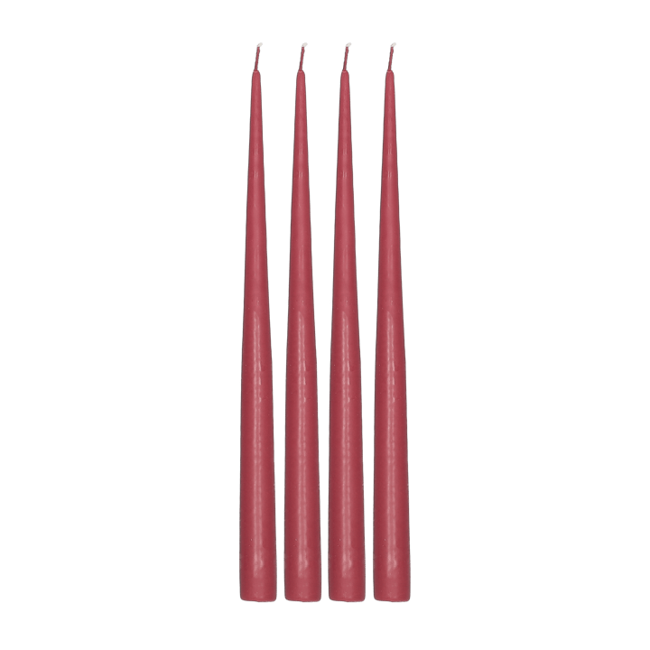 Atmosphere antikklys 4-pakning 32 cm - Dark red - Scandi Essentials