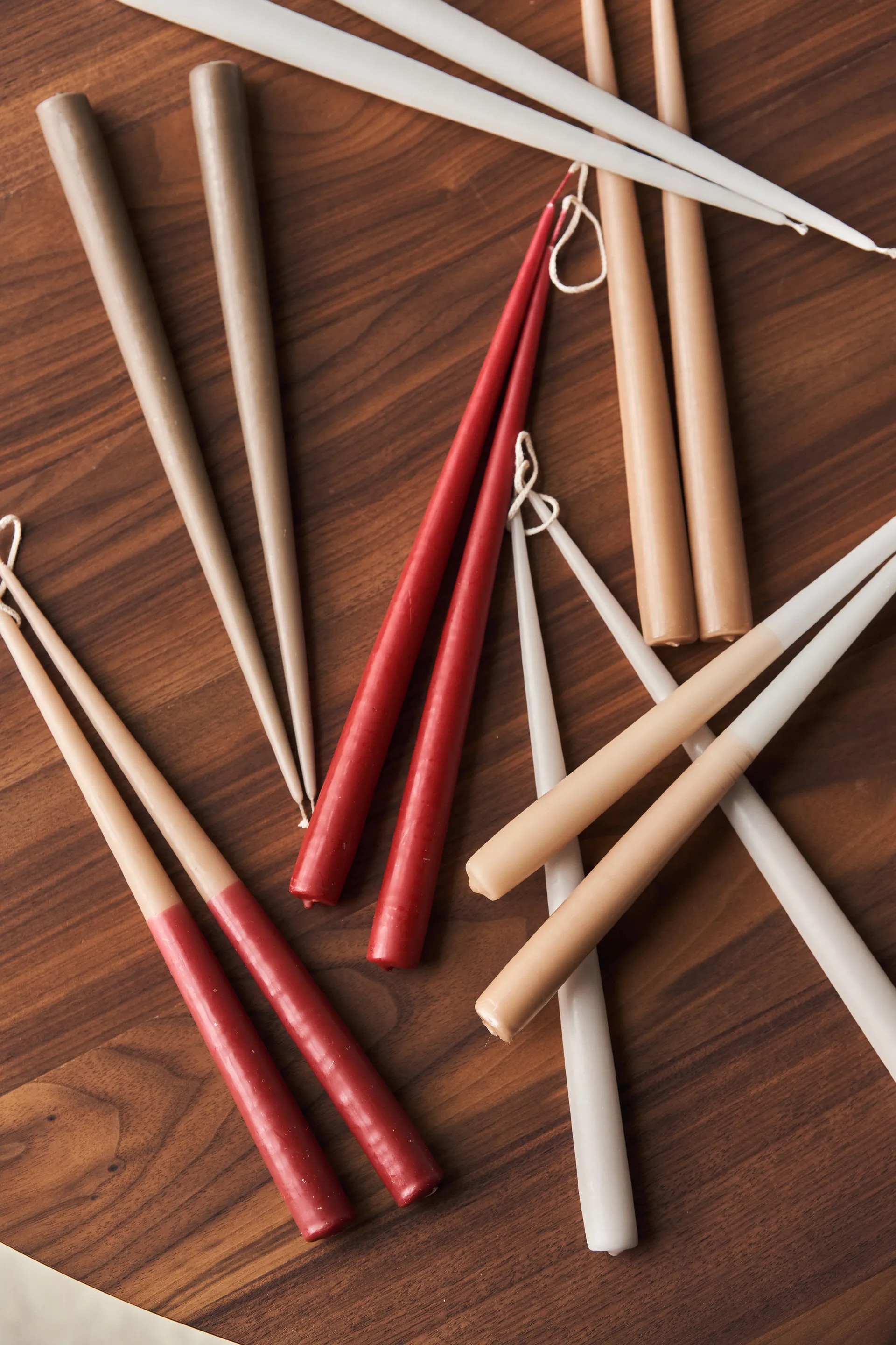 Atmosphere antikklys 4-pakning 32 cm, Taupe Scandi Essentials