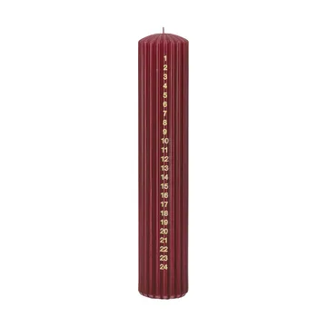 Awaiting kalenderlys - Dyp vin, 25 cm - Scandi Essentials