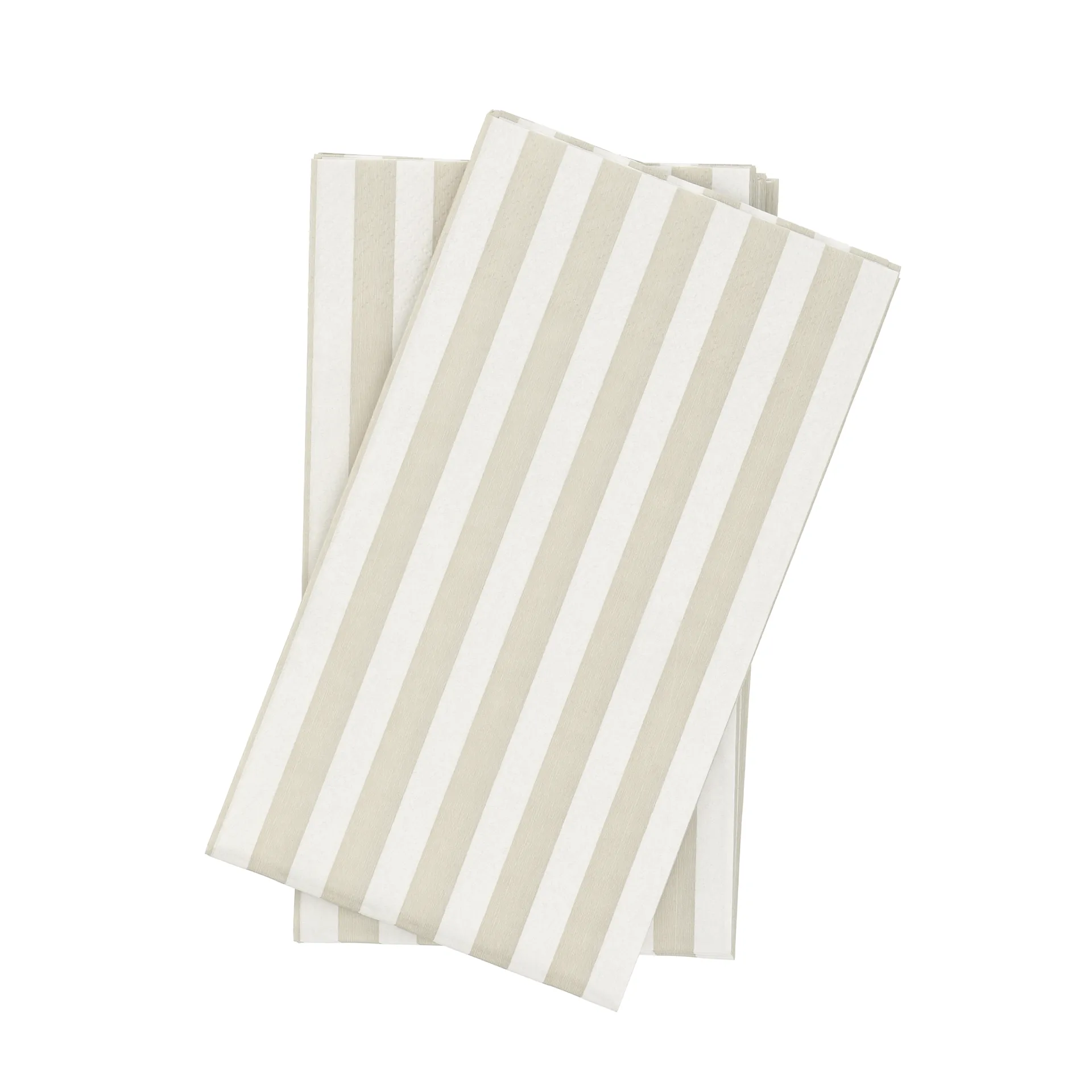 Bold Stripe papirserviett, Hvit-beige, 15‑pakning, 33x40 cm Scandi Essentials