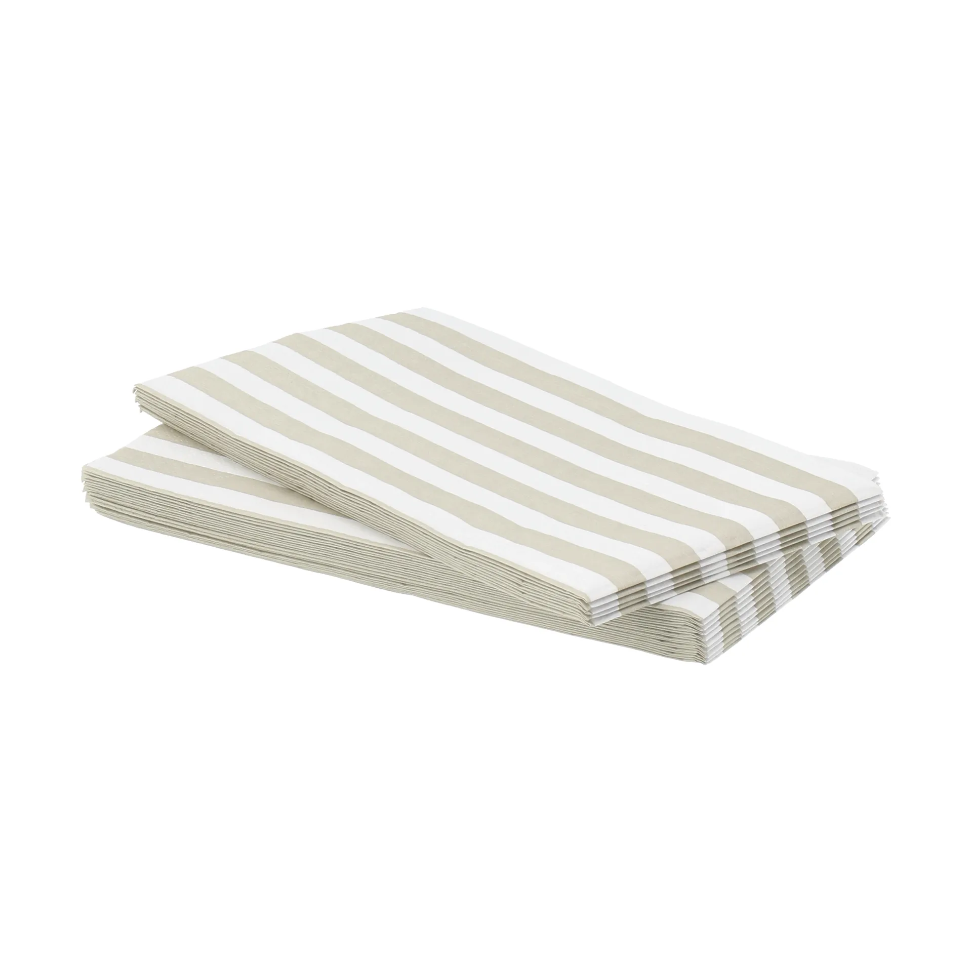 Bold Stripe papirserviett, Hvit-beige, 15‑pakning, 33x40 cm Scandi Essentials