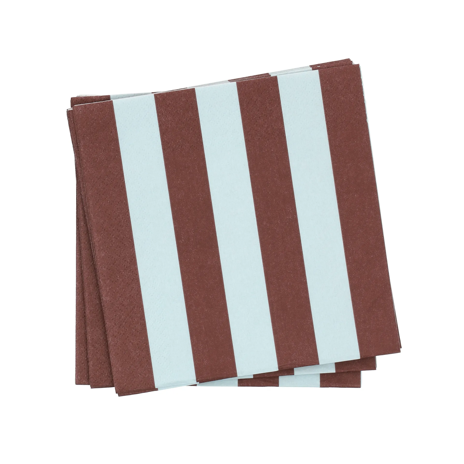 Bold Stripe papirserviett, Vinrød-blå, 20‑pakning, 33x33 cm Scandi Essentials