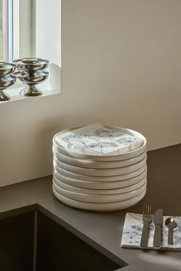 Botanical papirserviett - Hvit-svart, 20‑pakning, 33x33 cm - Scandi Essentials