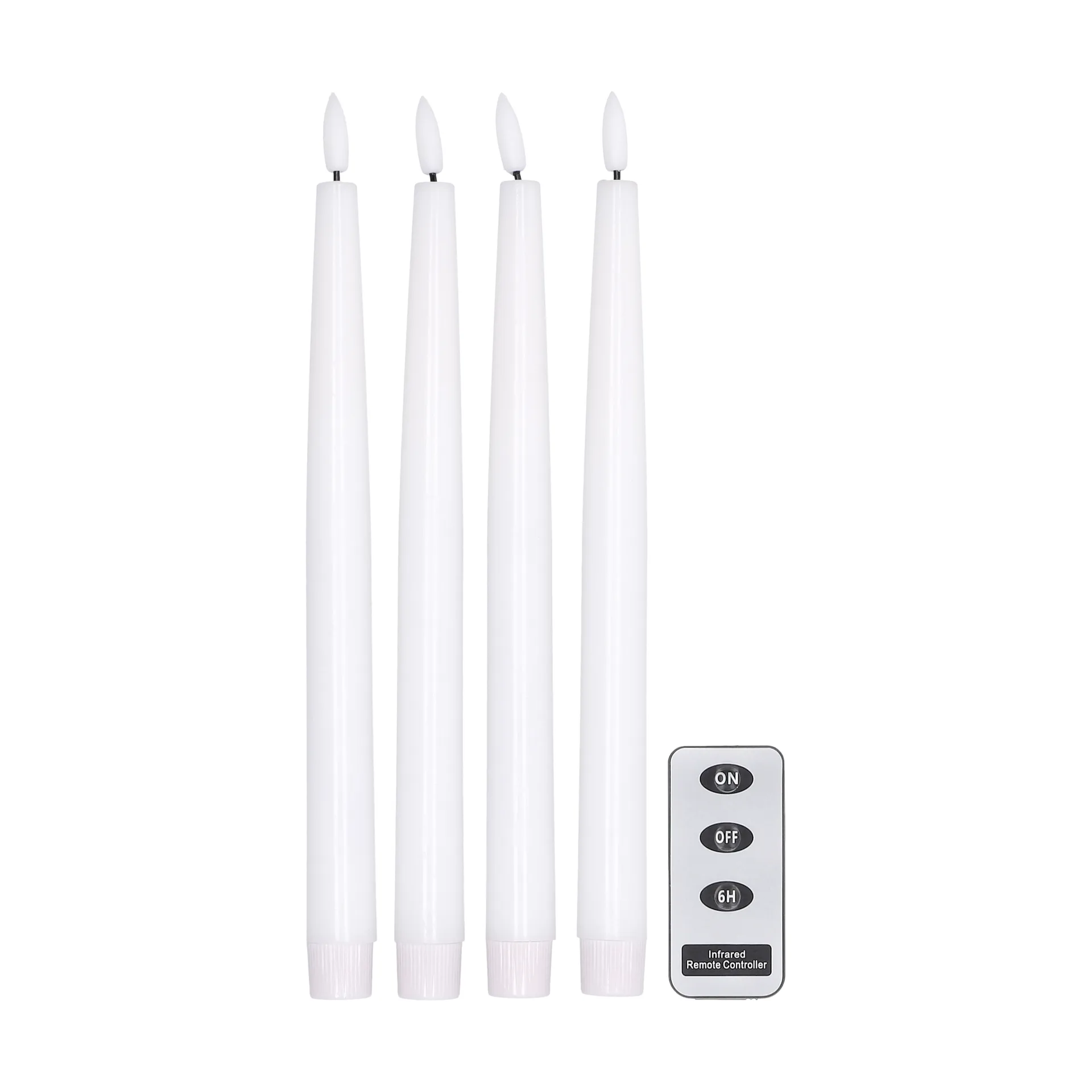 Bright LED-lys 28,5 cm 4-pakning med fjernkontroll, Hvit Scandi Essentials