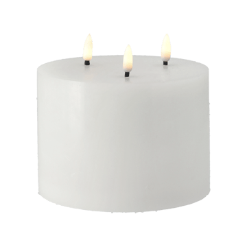 Bright Melt blokklys LED 3 veker 13 cm - Hvit - Scandi Essentials