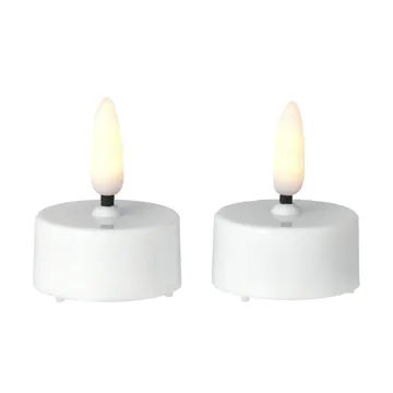 Bright telys LED Ø3,8 cm 2-pakning - White - Scandi Essentials