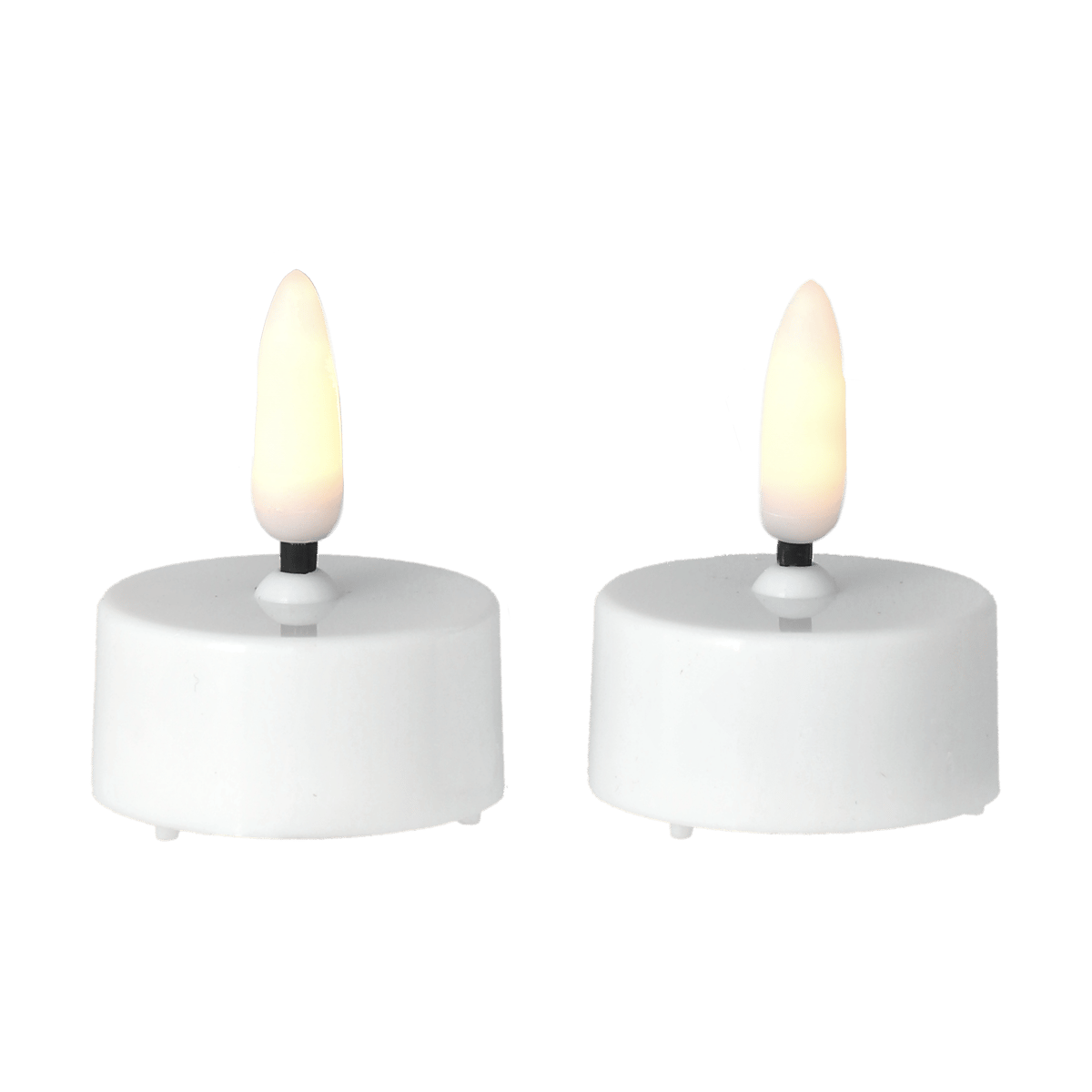 Scandi Essentials Bright telys LED Ø3,8 cm 2-pakning White