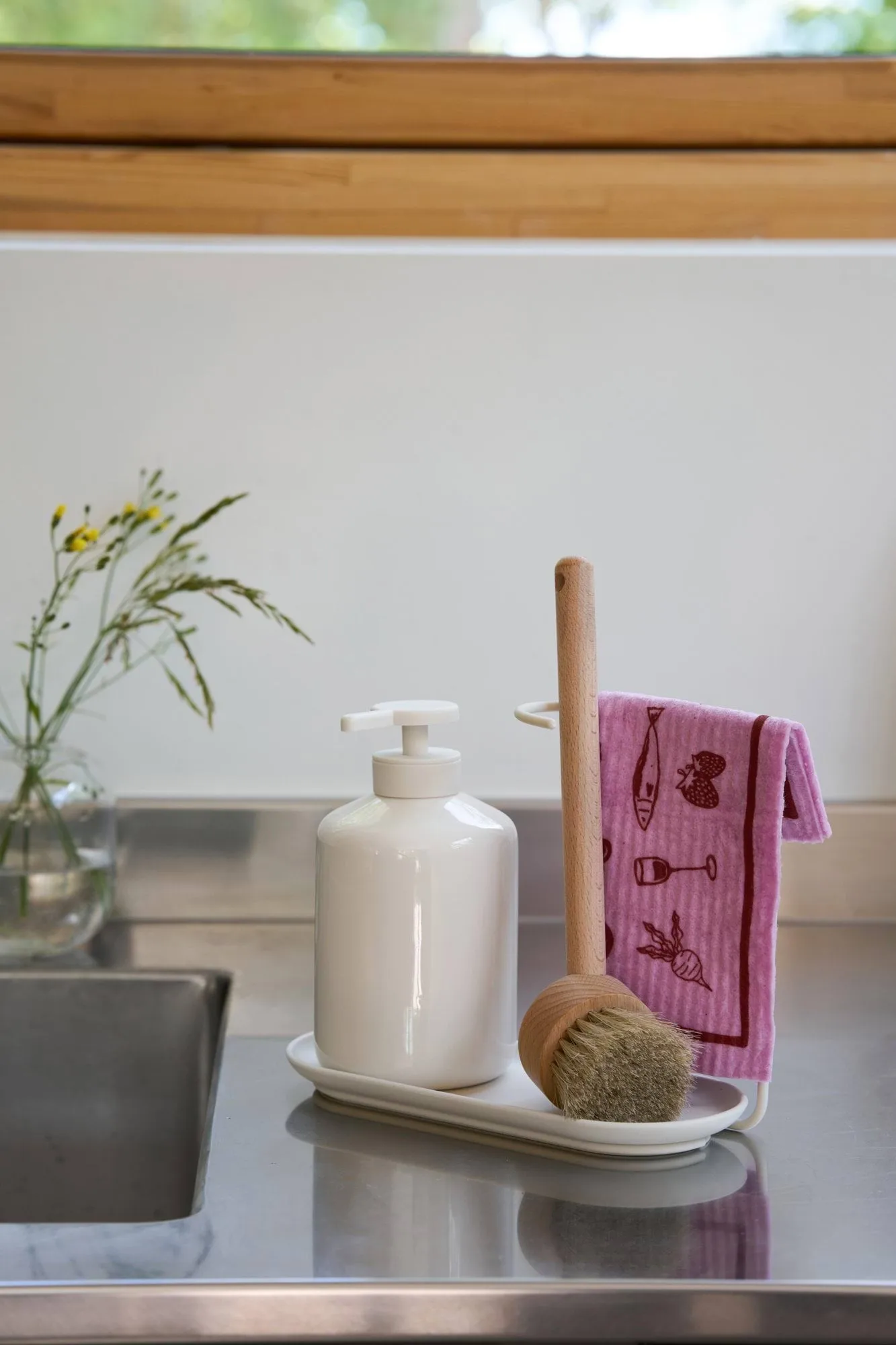 Daily oppvaskklut med mønster, Rosa, 3-pakning Scandi Essentials