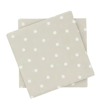 Fine dots papirserviett - Hvit-beige, 20‑pakning, 33x33 cm - Scandi Essentials