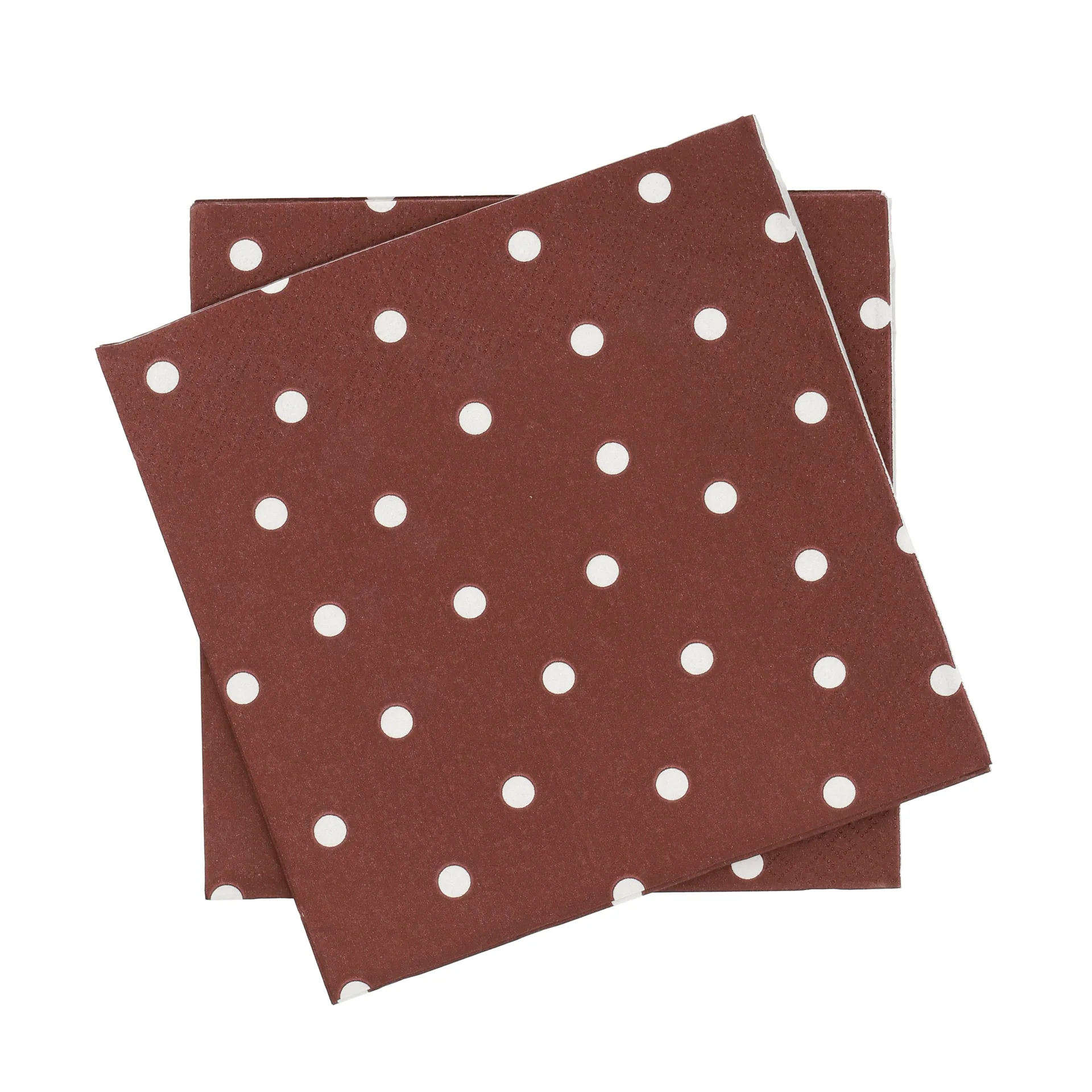 Fine dots papirserviett, Vinrød-hvit, 20‑pakning, 33x33 cm Scandi Essentials
