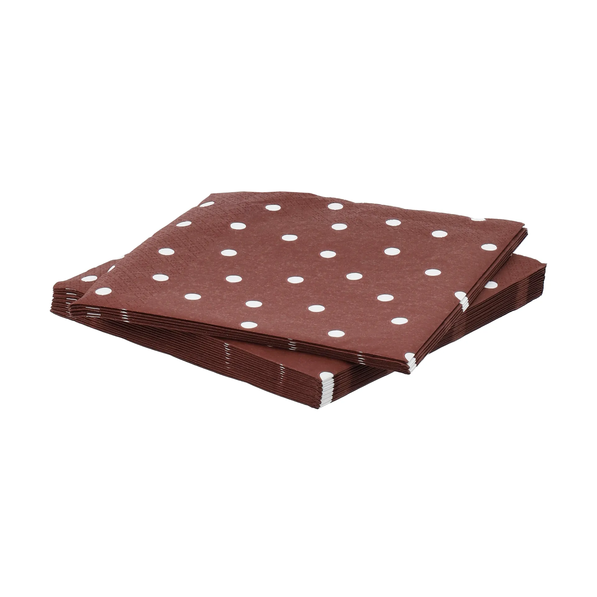 Fine dots papirserviett, Vinrød-hvit, 20‑pakning, 33x33 cm Scandi Essentials