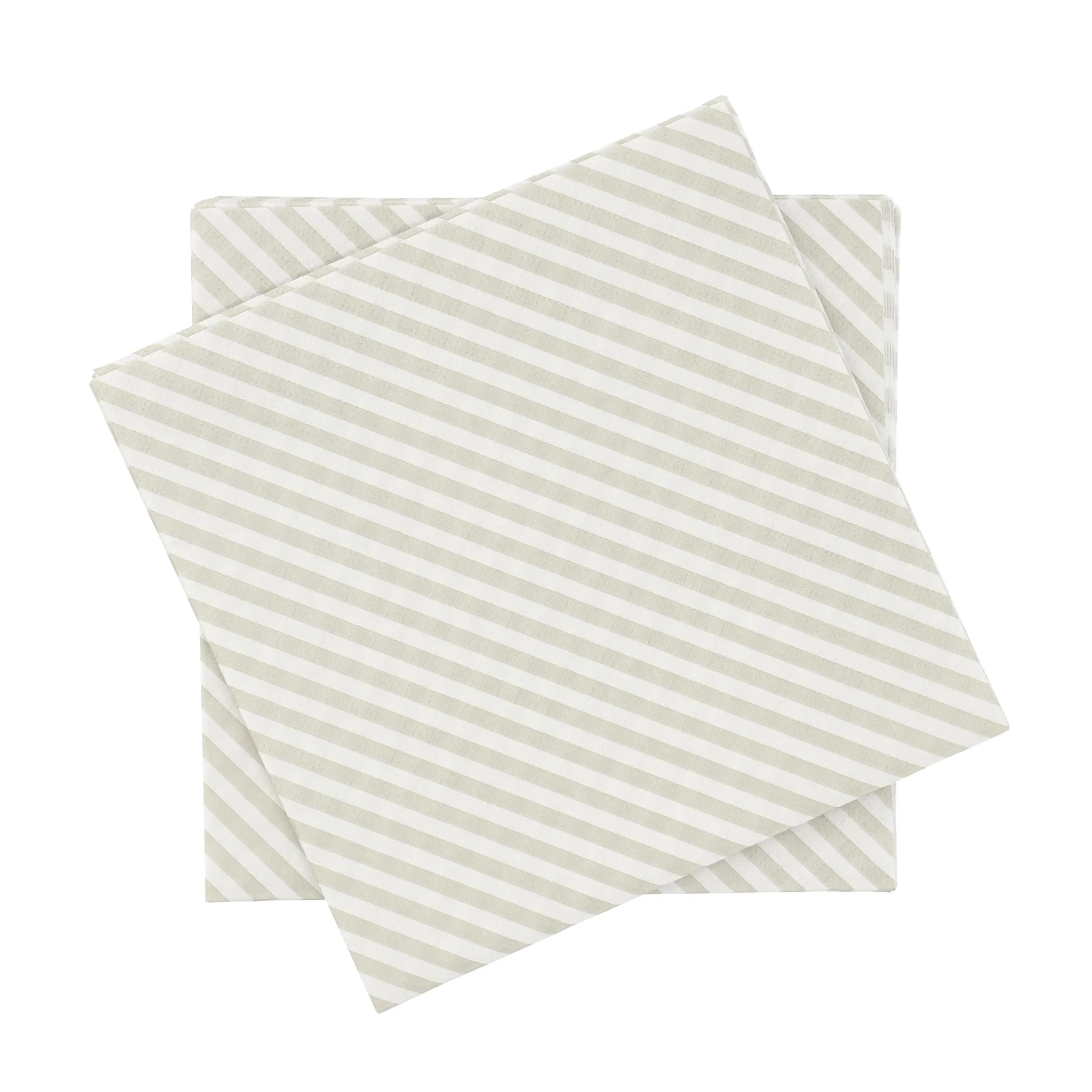 Fine stripe papirserviett, Hvit-beige, 20‑pakning, 33x33 cm Scandi Essentials