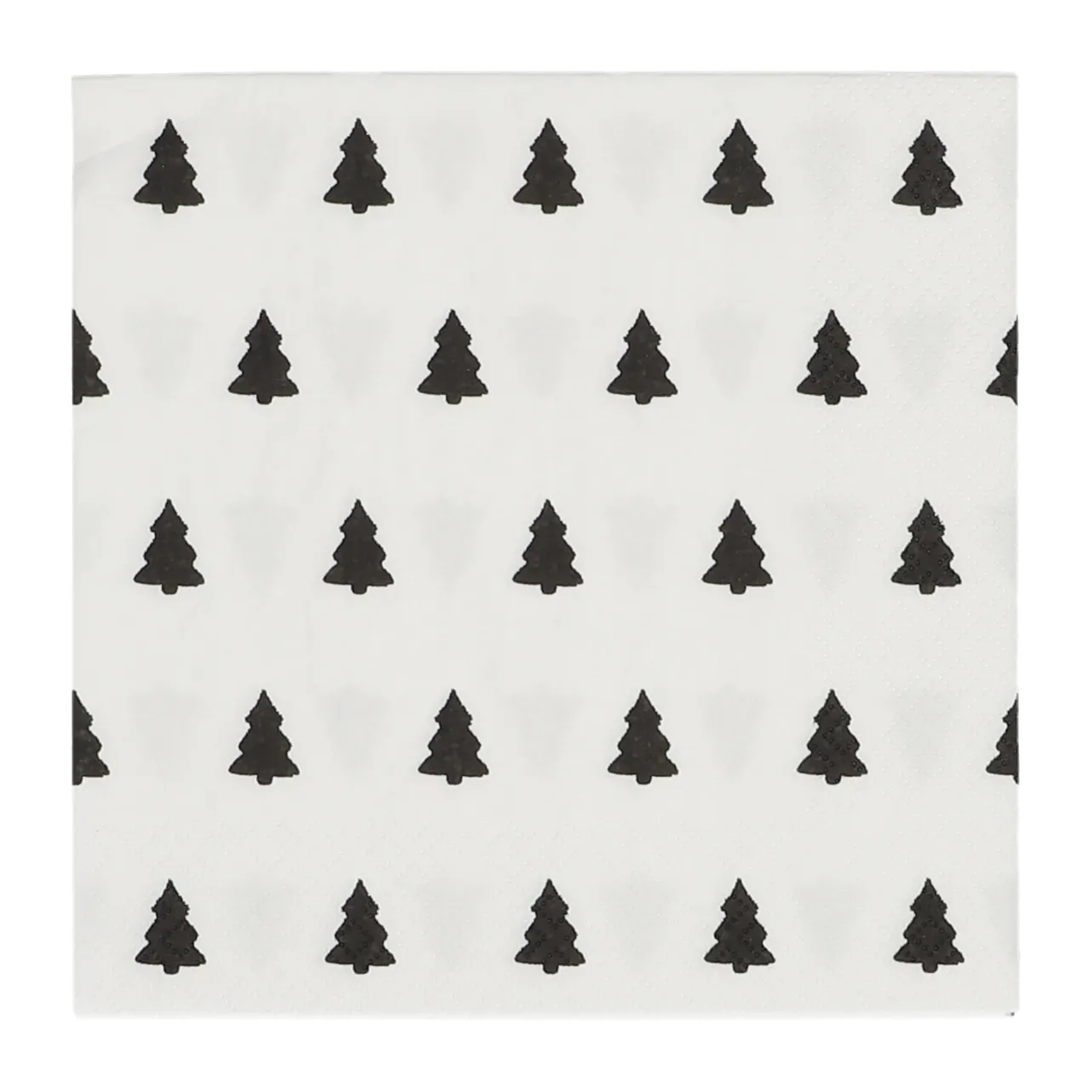 Linen trees servietter 33 x 33 cm 20-pakning, black-white Scandi Essentials