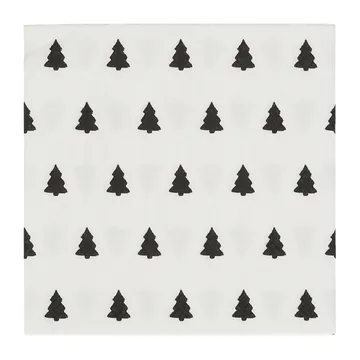 Linen trees servietter 33 x 33 cm 20-pakning - black-white - Scandi Essentials