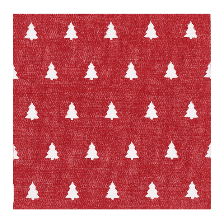Linen trees servietter 33 x 33 cm 20-pakning - Red - Scandi Essentials