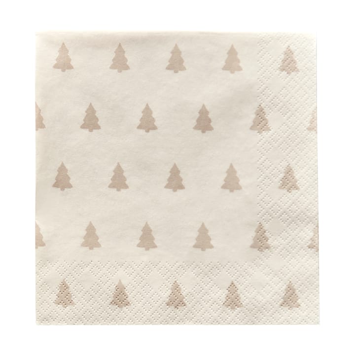 Linen trees servietter 33 x 33 cm 20-pakning - sand - Scandi Essentials