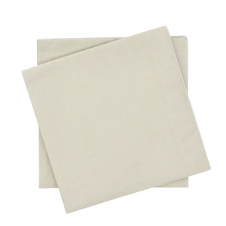 Plain papirserviett - Beige, 20-pakning, 40x40 cm - Scandi Essentials
