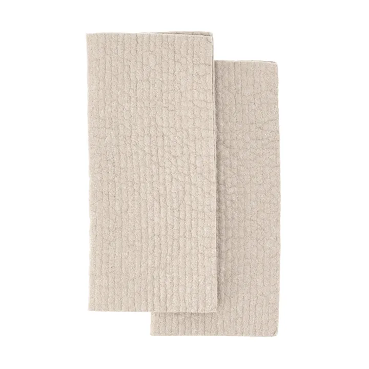 Rinse oppvaskklut - Beige, 2-pakning - Scandi Essentials