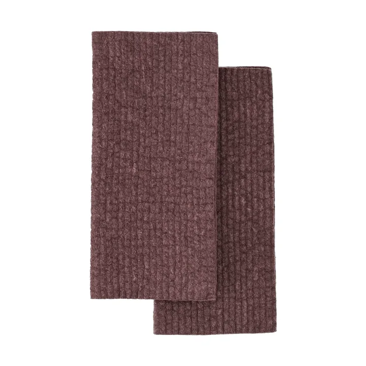 Rinse oppvaskklut - Burgundy, 2-pakning - Scandi Essentials