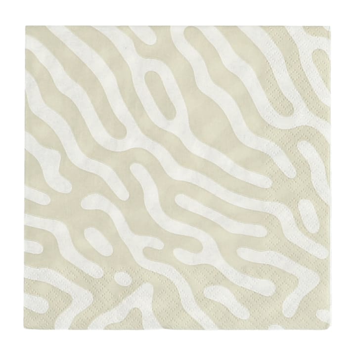 Trace servietter 33 x 33 cm 20-pakning - sand-white - Scandi Essentials