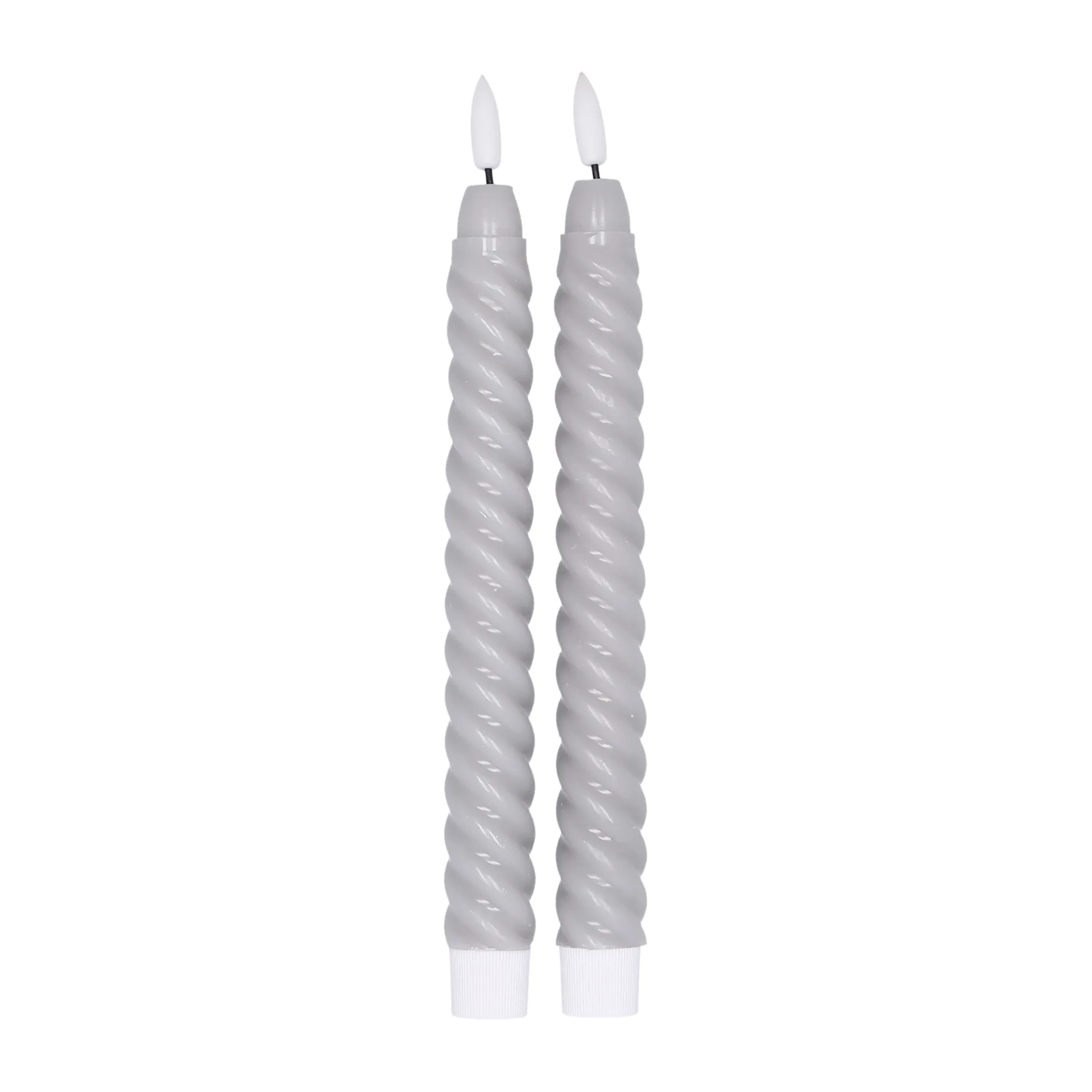 Twisted LED-lys 25 cm 2-pakning, Grå Scandi Essentials