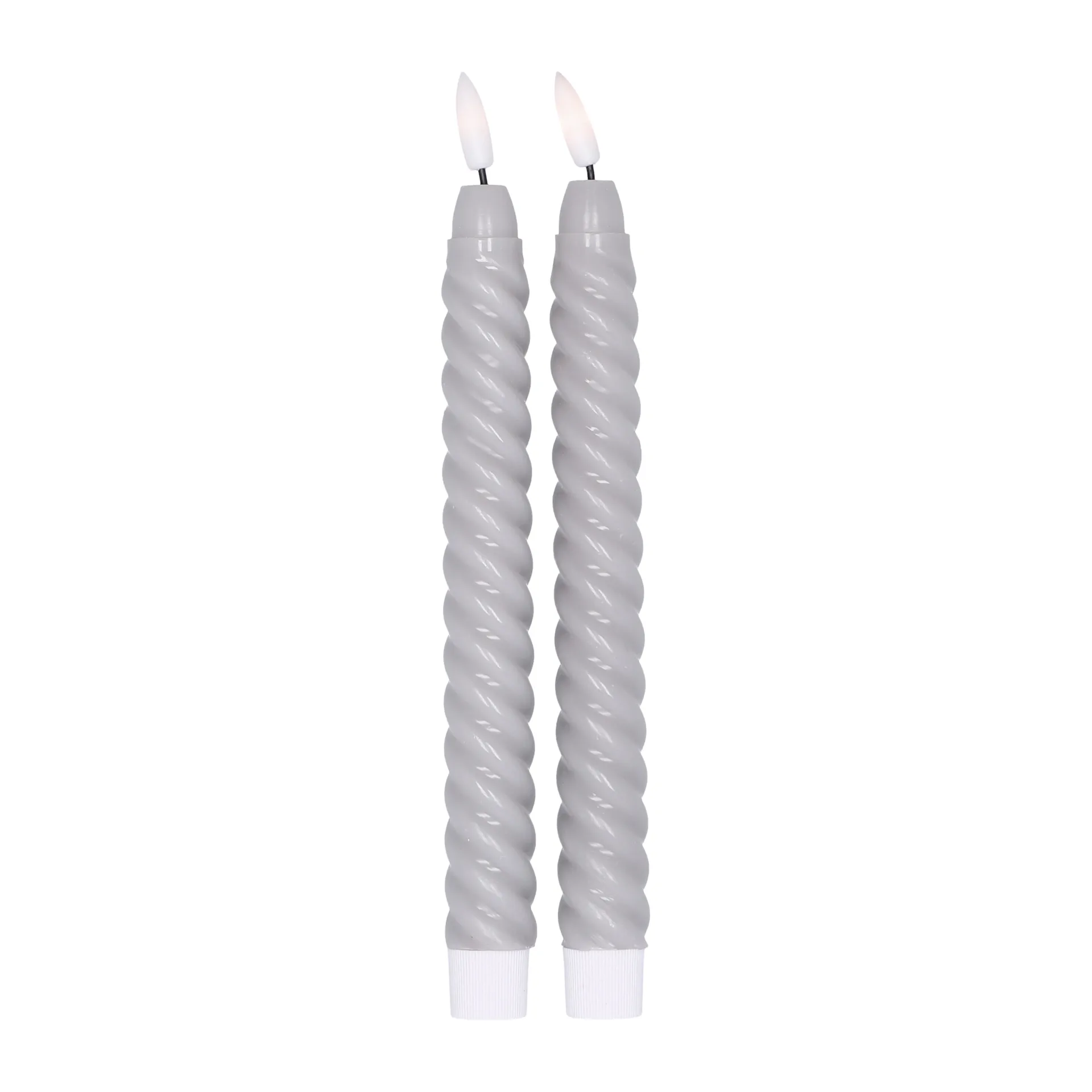 Twisted LED-lys 25 cm 2-pakning, Grå Scandi Essentials