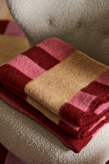 Aisles ullpledd 130x180 cm - Rød - Scandi Living