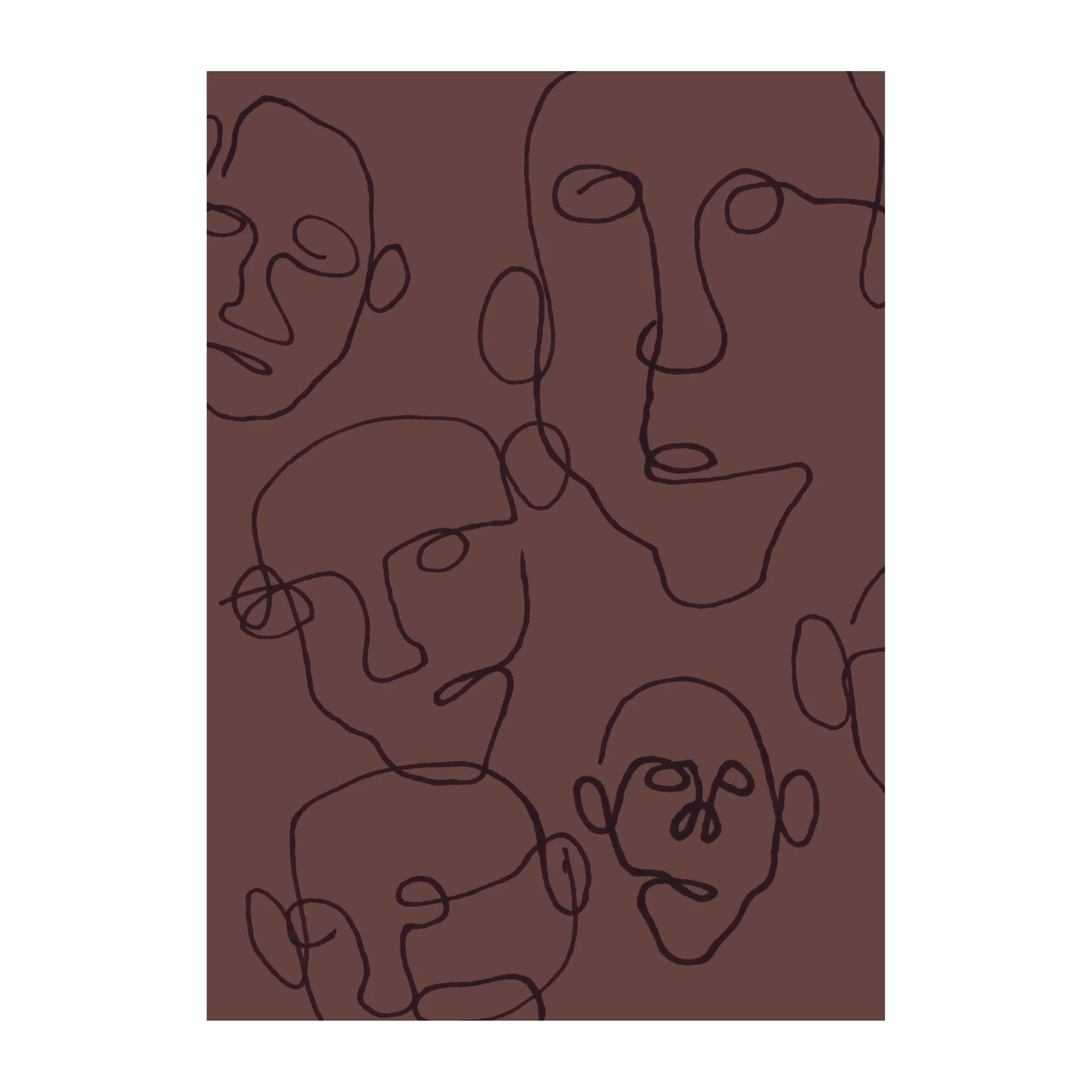 Audience poster brun, 50x70 cm Scandi Living