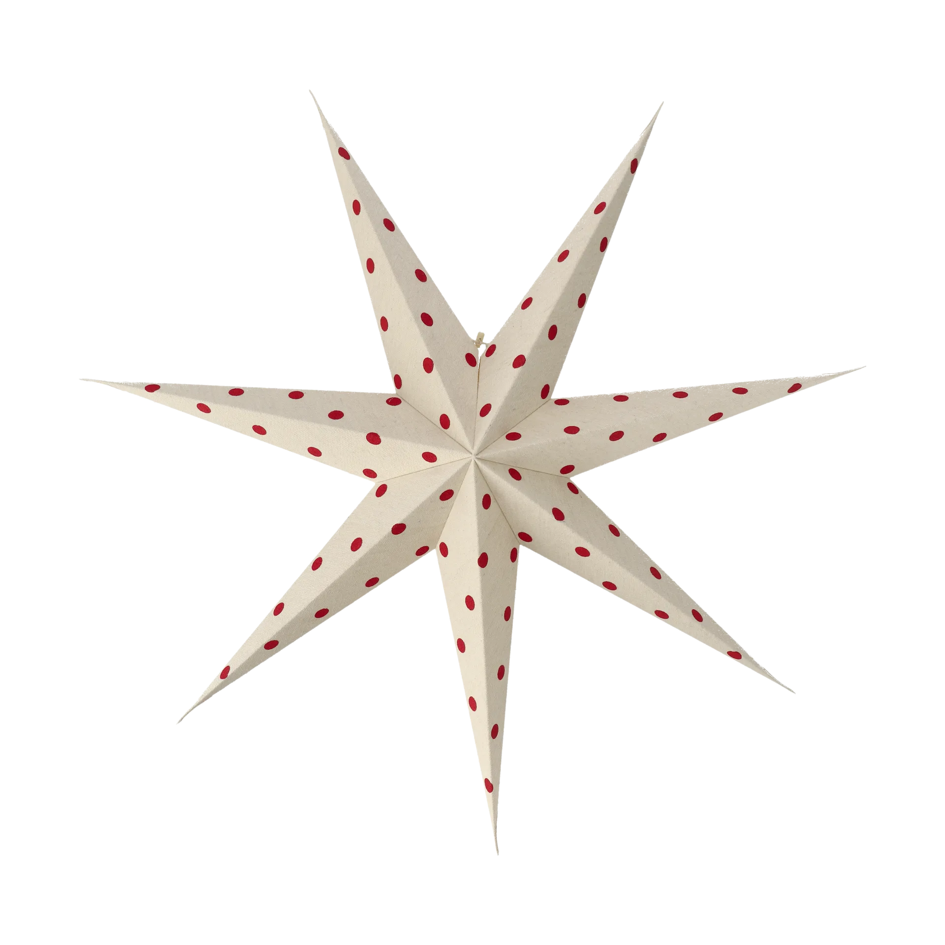 Bare adventsstjerne hvit-røde prikker, 80 cm Scandi Living