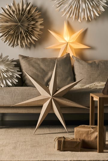 Bare adventsstjerne natur - 60 cm - Scandi Living