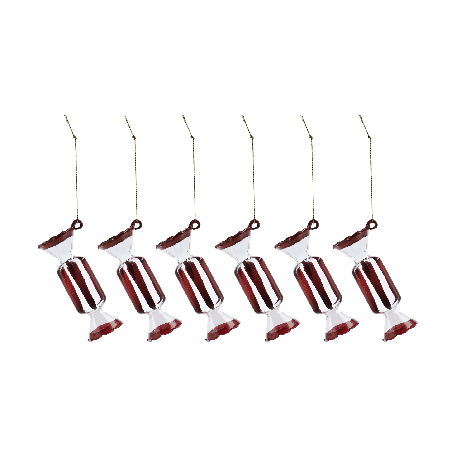 Bonbons julekule 6-pk, Rød Scandi Living