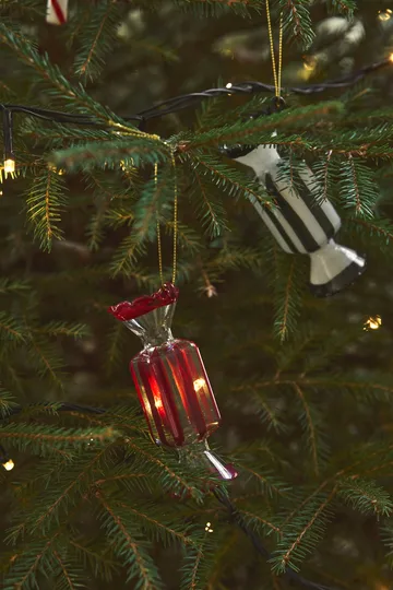 Bonbons julekule 6-pk - Rød - Scandi Living