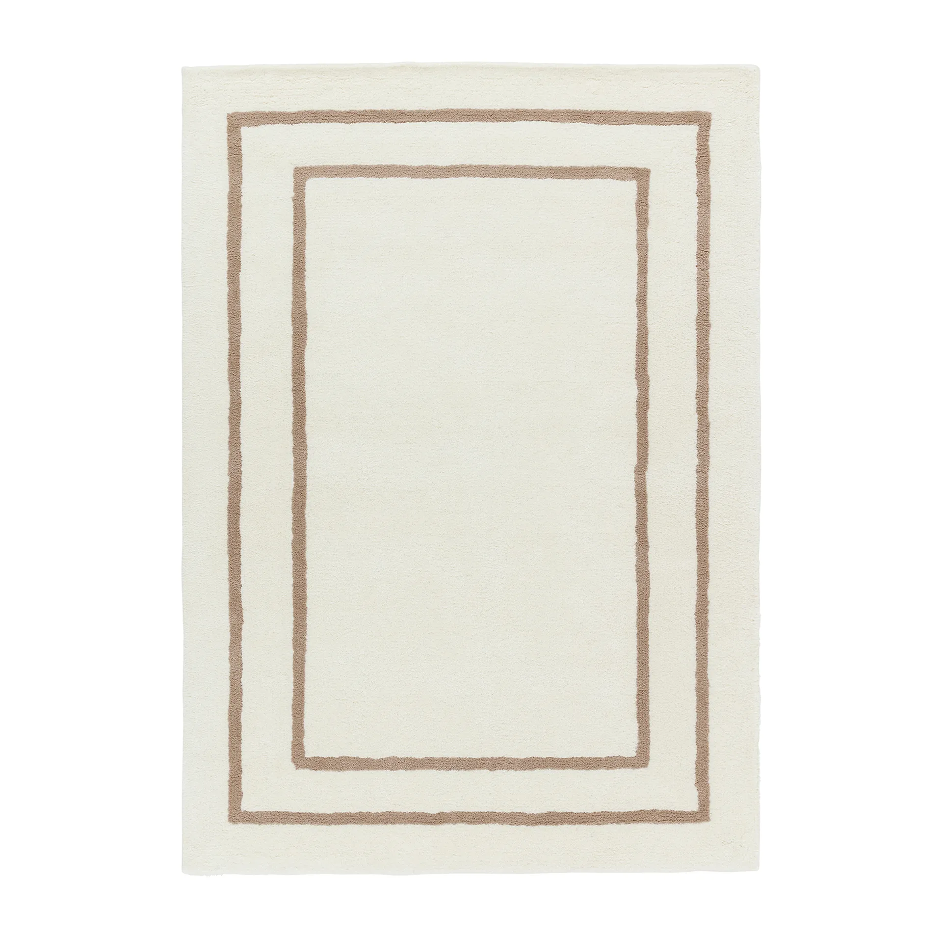 Borders ullteppe, Hvit-beige 170x240 cm Scandi Living