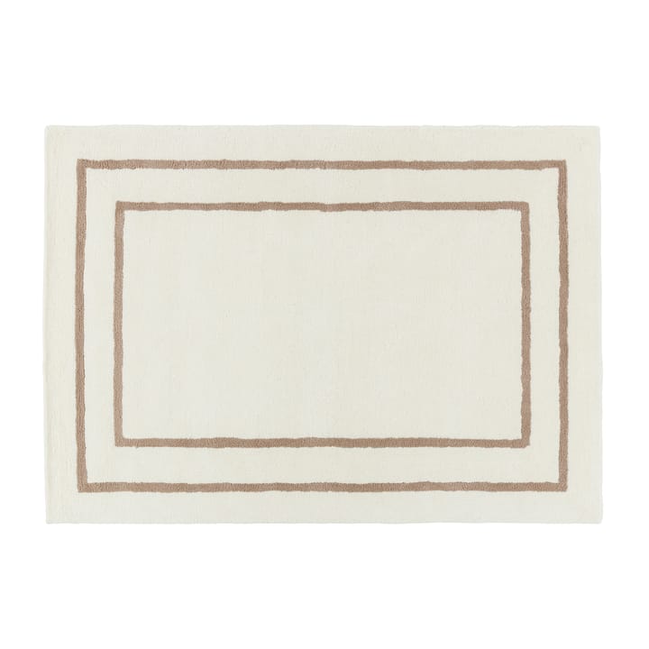 Borders ullteppe - Hvit-beige 170x240 cm - Scandi Living