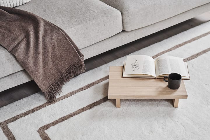 Borders ullteppe, Hvit-beige 170x240 cm Scandi Living