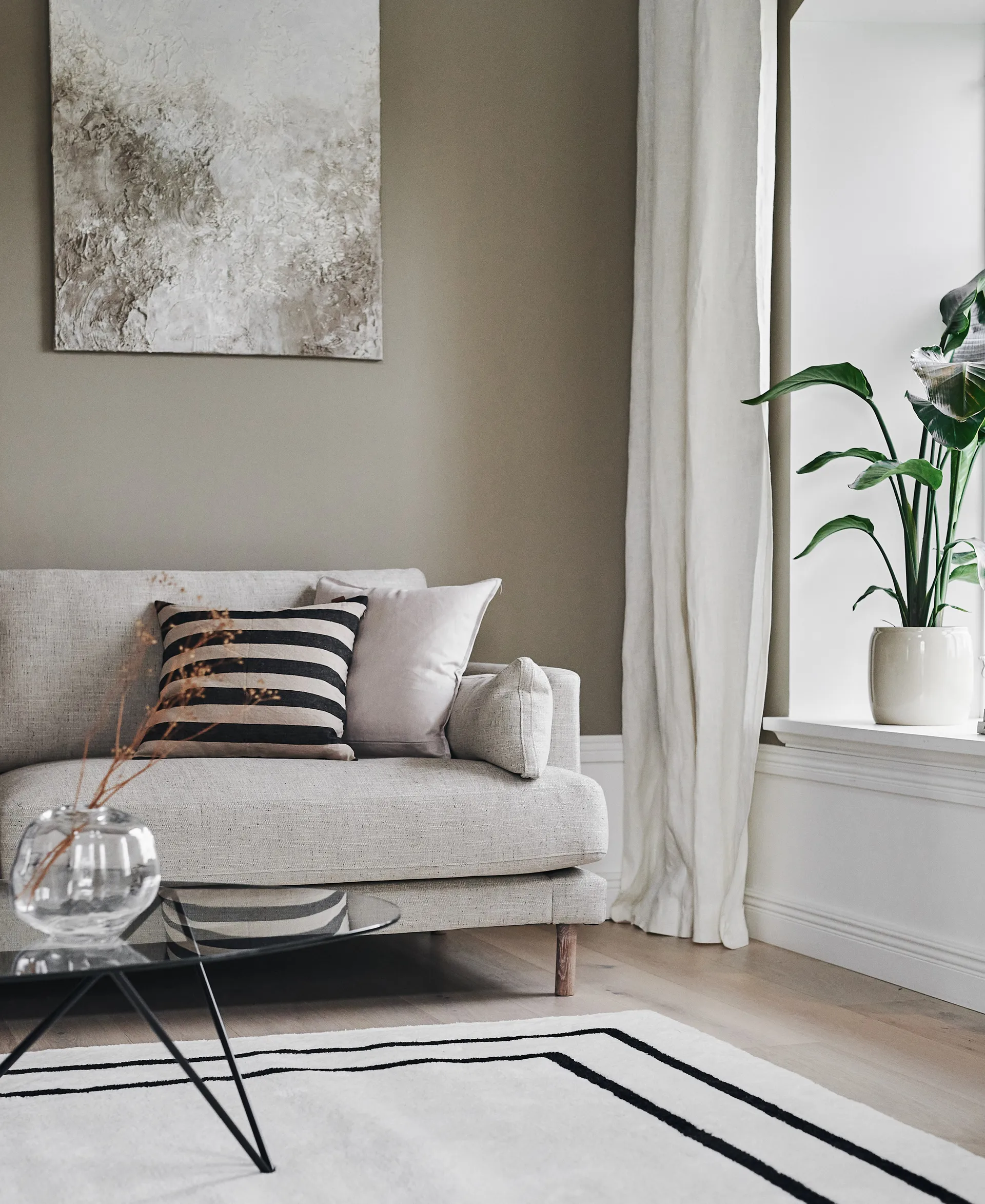 Borders ullteppe, Hvit-svart 200x300 cm Scandi Living