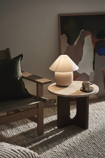 Boulder bordlampe 29 cm beige-white - Scandi Living