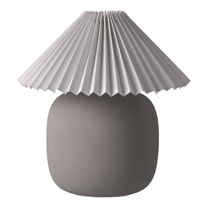 Boulder bordlampe 29 cm grey-pleated white - Lampefot  - Scandi Living