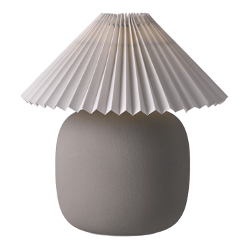 Boulder bordlampe 29 cm grey-pleated white - Lampefot  - Scandi Living