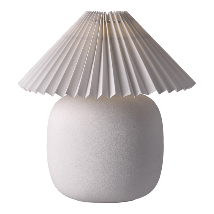 Boulder bordlampe 29 cm white-pleated white - undefined - Scandi Living
